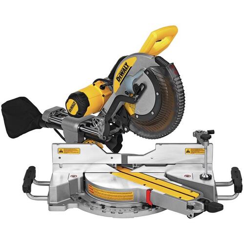 Sliding Miter Saw, Electric, 12 in Dia Blade, 6-3/4 in Cutting Capacity, 3800 rpm Speed Yellow