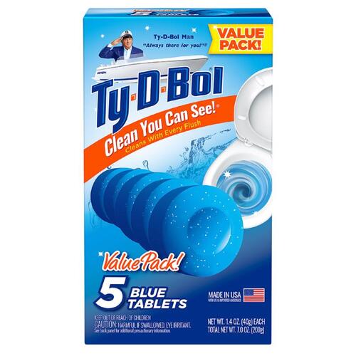 Ty-D-Bol 675040.10-XCP10 Automatic Toilet Bowl Cleaner Blue Spruce Scent 8.5 oz Stick - pack of 10
