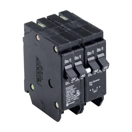 Circuit Breaker with Rejection Tab, Quad, Type BQ, 20/40 A, 4 -Pole, 120/240 V