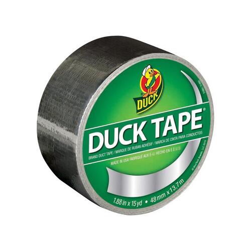 Duct Tape, 15 yd L, 1.88 in W, Vinyl Backing, Chrome