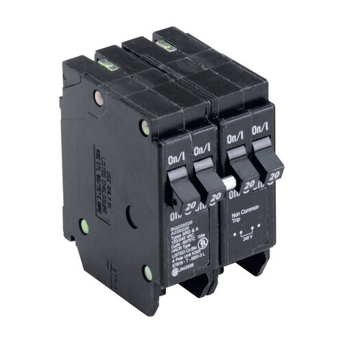 Circuit Breaker with Rejection Tab, Quad, Type BQ, 20 A, 4 -Pole, 120/240 V, Plug Mounting