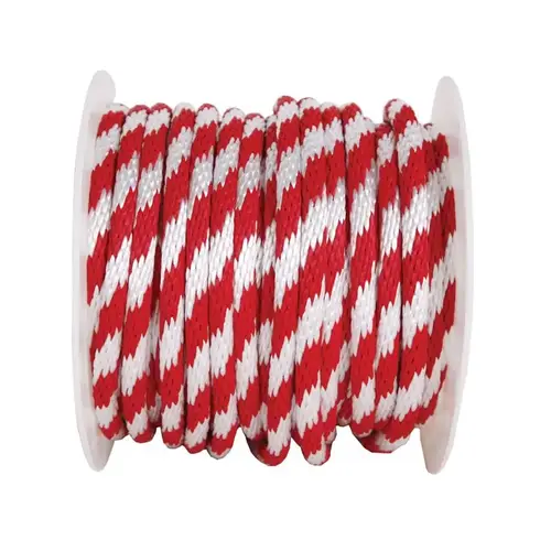 Derby Rope 5/8" D X 140 ft. L Red/White Solid Braided Polypropylene Red/White