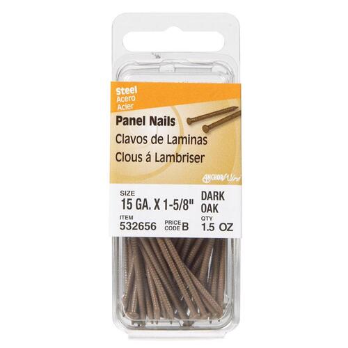 Nail 1-5/8" Panel Dark Oak Steel Large Head Dark Oak