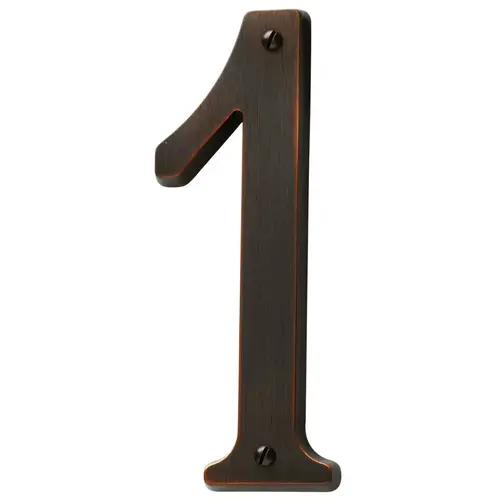 4-3/4" Carded House Number # 1 Venetian Bronze Finish