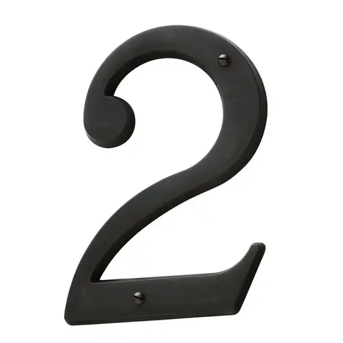 4-3/4" Carded House Number # 2 Oil Rubbed Bronze Finish