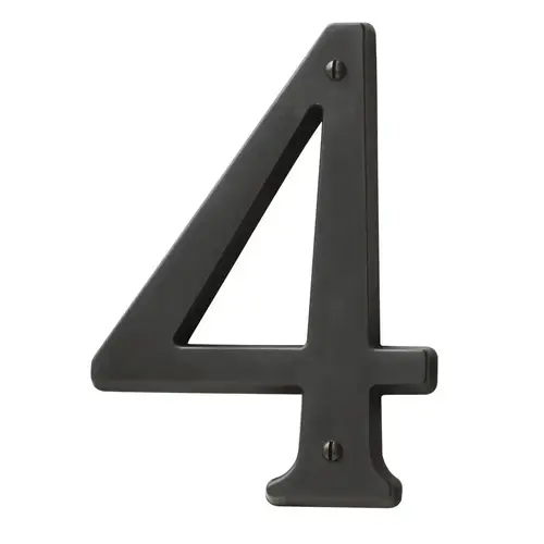 4-3/4" Carded House Number # 4 Oil Rubbed Bronze Finish