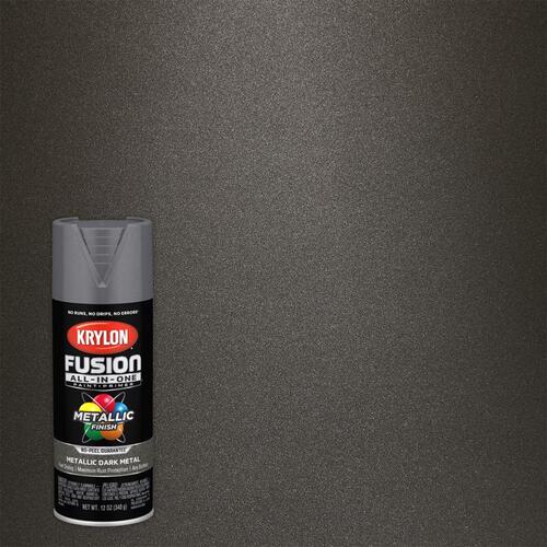 Fusion Primer and Spray Paint, Metallic, 12 oz, Aerosol Can - pack of 6