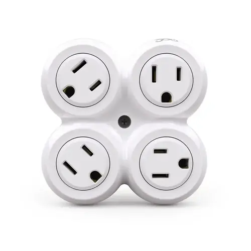 360 Electrical 36031 Outlet Tap Grounded 4 outlets Surge Protection White