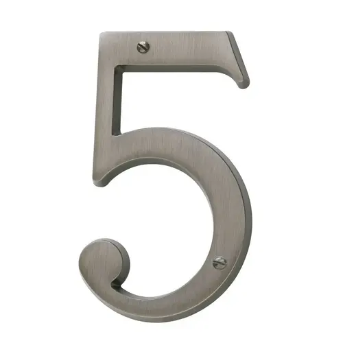 4-3/4" Carded House Number # 5 Antique Nickel Finish