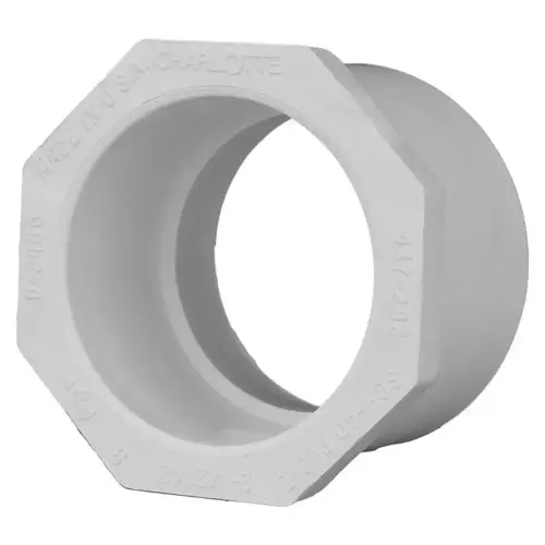 Charlotte Pipe PVC 02107 2600 Reducing Bushing Schedule 40 2-1/2" Spigot T X 2" D Slip PVC