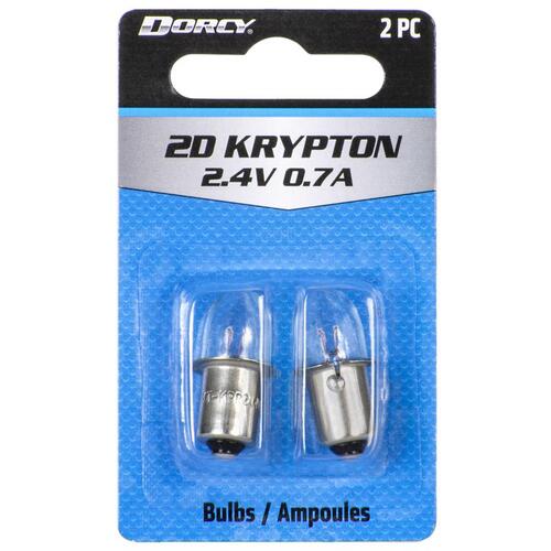 Dorcy 41-1660 Replacement Bulb, Bayonet Lamp Base, Krypton Lamp - pack of 2