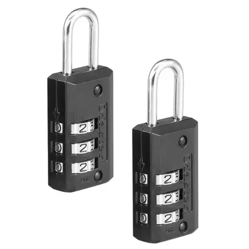 Combination Padlock - Pair Black