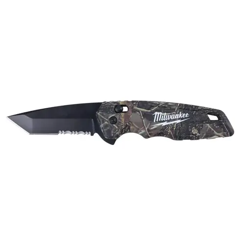 FASTBACK Series Spring Assisted Utility Knife, 2.92 in L Blade, 0.04 in W Blade, 1-Blade Camouflage