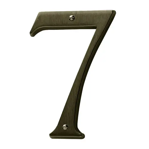 4-3/4" Carded House Number # 7 Antique Brass Finish