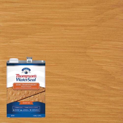 Wood Sealer, Semi-Transparent, Desert Tan, 1 gal - pack of 4