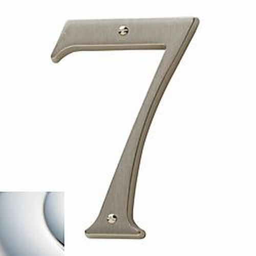 4-3/4" Carded House Number # 7 Bright Chrome Finish