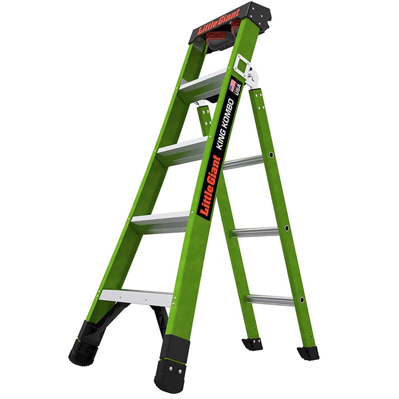 Little Giant 13905-002 Multi-Position Ladder King Kombo 5 ft. H Fiberglass Type IAA 375 lb. capacity