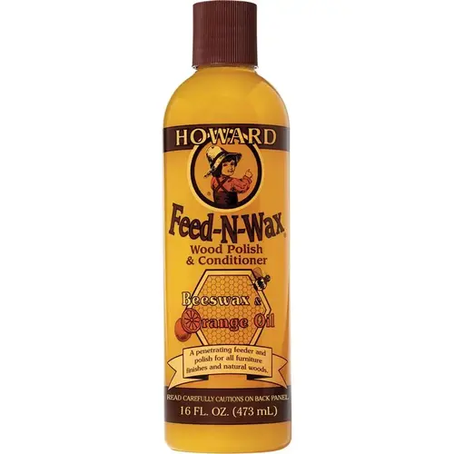 Howard FW0016 Polish and Conditioner, 16 oz Bottle, Yellow, Solid, Orange