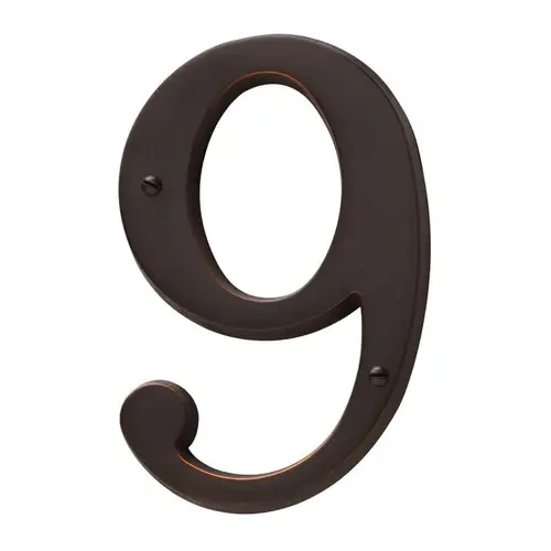 4-3/4" Carded House Number # 9 Venetian Bronze Finish