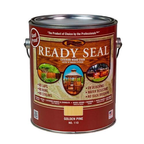 Ready Seal 110 Penetrating Wood Stain/Sealer Goof Proof Semi-Transparent Flat Golden Pine Oil-Based 1 ga Golden Pine