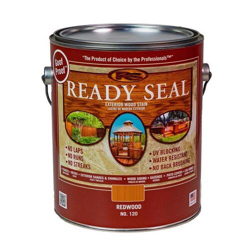 Ready Seal 120 Penetrating Wood Stain/Sealer Goof Proof Semi-Transparent Flat Redwood Oil-Based 1 gal Redwood