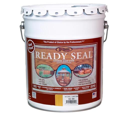 Ready Seal 505 Penetrating Wood Stain/Sealer Goof Proof Semi-Transparent Natural Oil-Based 5 gal Natural