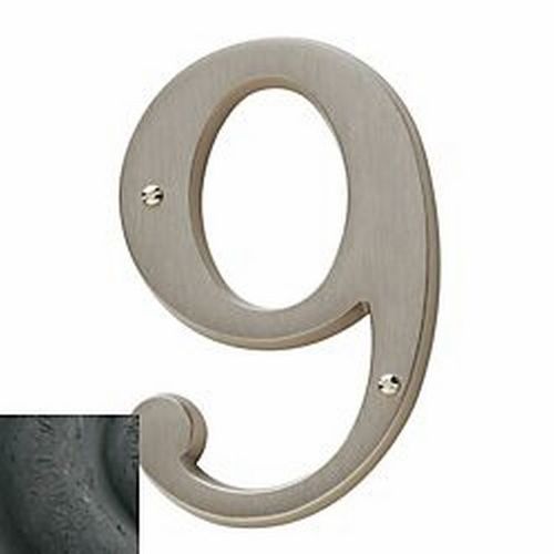 4-3/4" Carded House Number # 9 Distressed Oil Rubbed Bronze Finish