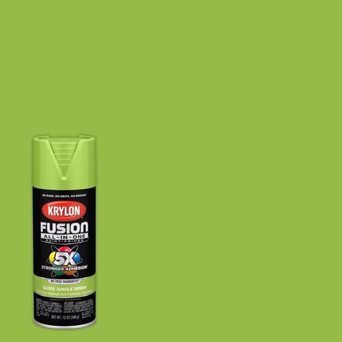 Paint+Primer Spray Paint Fusion All-In-One Gloss Jungle Green 12 oz Jungle Green