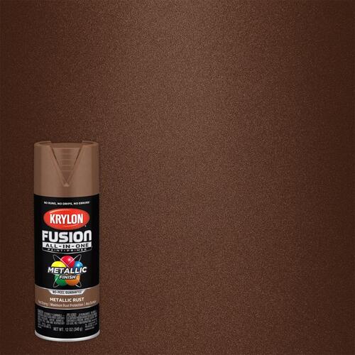 Paint+Primer Spray Paint Fusion All-In-One Metallic Rust 12 oz Rust