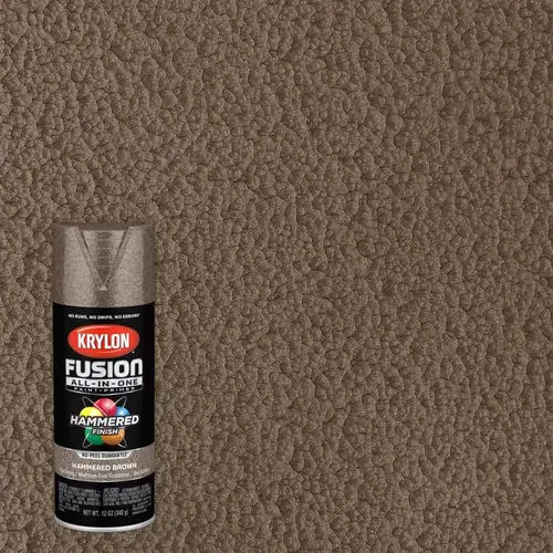 Paint+Primer Spray Paint Fusion All-In-One Hammered Brown 12 oz Brown