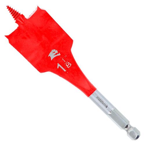 Spade Bit 1-1/8" X 4" L High Speed Steel Clean Wood Hex Shank