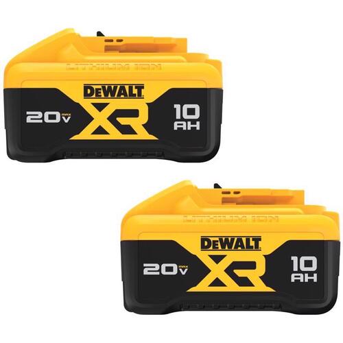 Rechargeable Battery Pack, 20 V Battery, 10 Ah, 1 hr Charging Pair