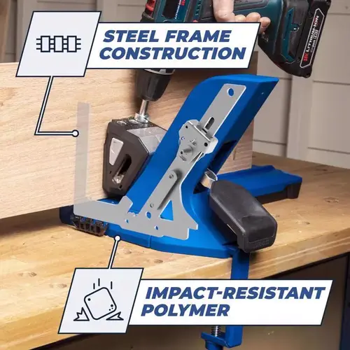 Pocket Hole Jig, 1/2 to 1-1/2 in Clamping