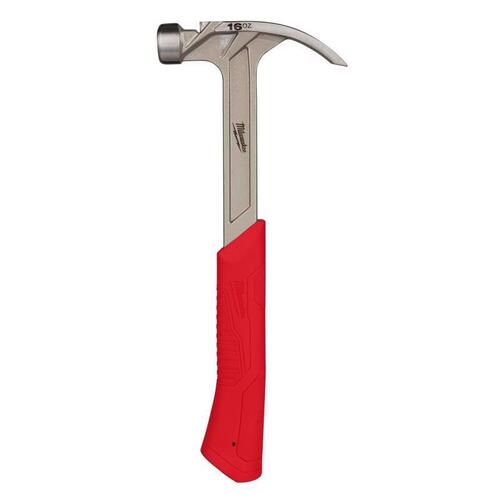 Curved Claw Hammer 16 oz Smooth Face 13" Fiberglass Handle