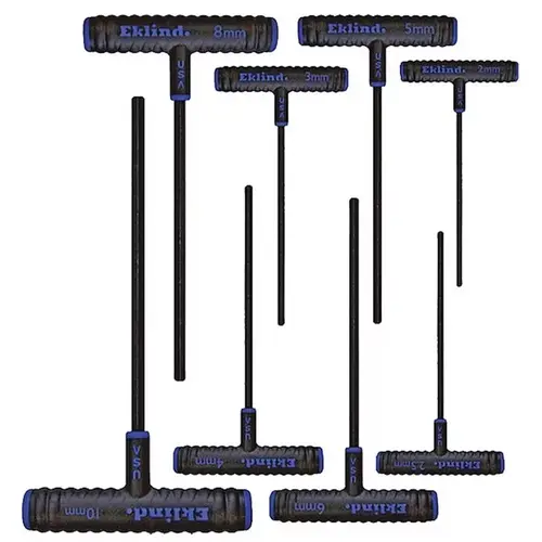 Eklind 64908 Hex Key Set Power-T 2-10 mm Metric T-Handle Black Blue