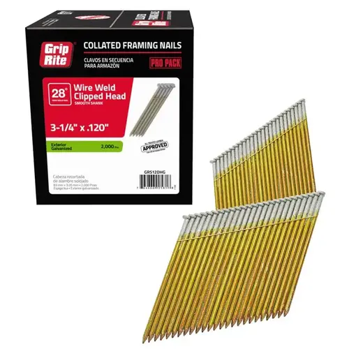 Framing Nails 2-1/2" Angled Strip Bright 21 deg Bright