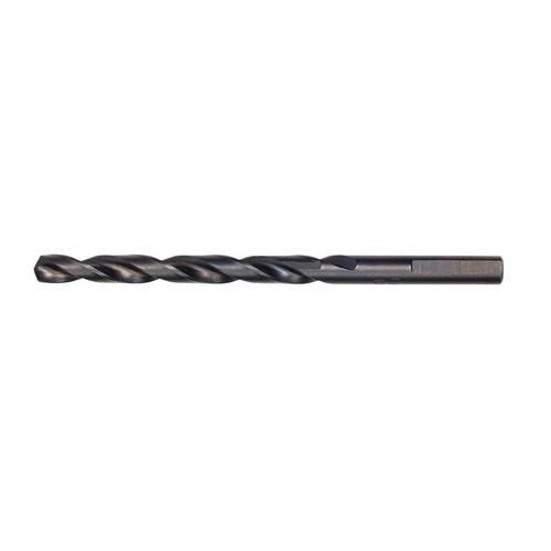 Jobber Drill Bit, 17/64 in Dia, 4-1/8 in OAL, Parabolic Flute, 17/64 in Dia Shank Black Oxide