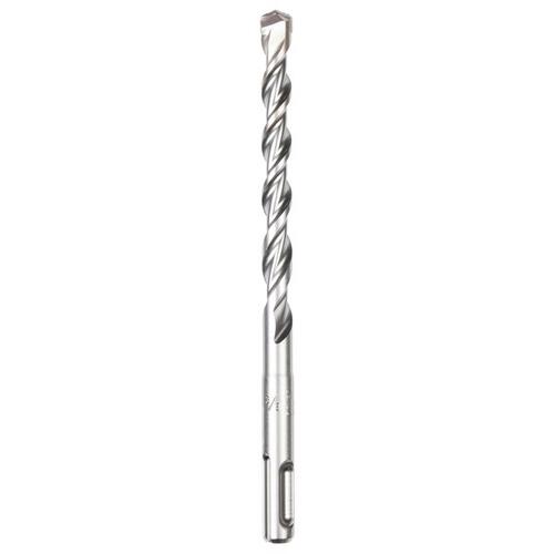 M/2 Hammer Drill Bit, 3/8 in Dia, 12 in OAL, Spiral Flute, 4-Flute, 25/64 in Dia Shank Bright