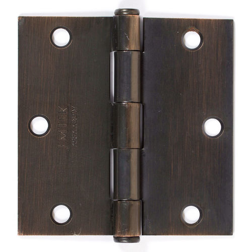 3-1/2" X 3-1/2" Square Steel Residential Duty Hinge Oil Rubbed Bronze Finish
