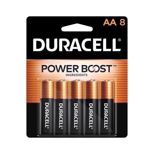 DURACELL 03761-XCP8 Batteries Coppertop AA Alkaline 8 pk Carded - pack of 8