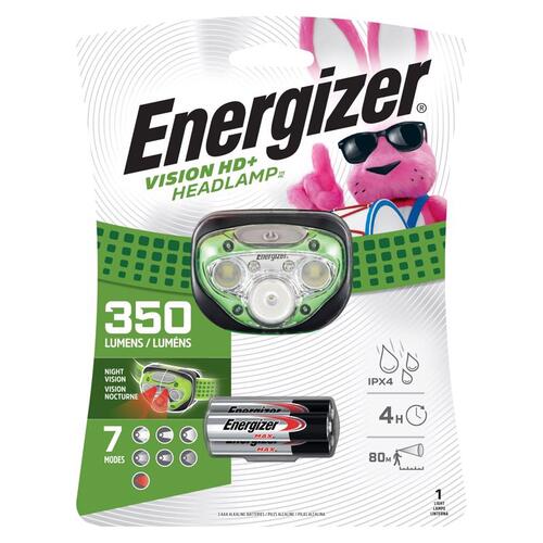 Head Lamp Vision HD + 350 lm Green LED AAA Battery Green