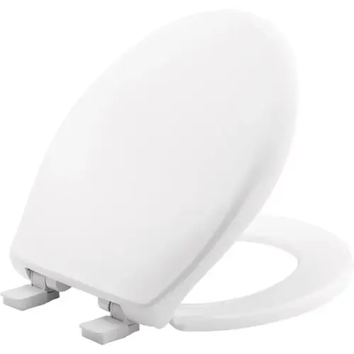 Toilet Seat Affinity Slow Close Round White Plastic Gloss