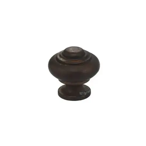 1-9/16" Classic Cabinet Knob Vintage Brass Finish