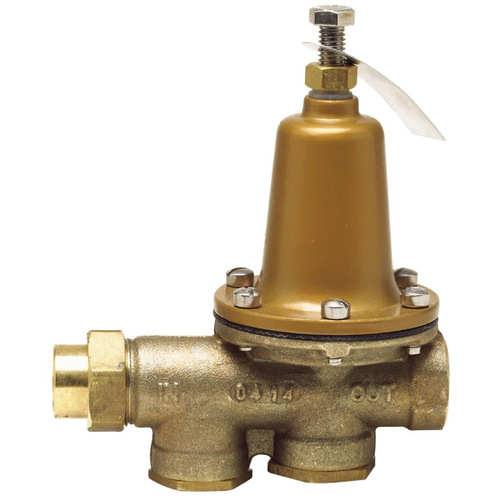 Watts 0009257 Lead Free Brass Water Pressure Reducing Valve 3/4 in. FIP x 3/4 in. FIP, Adjustable Pressure Range 25-75 psi