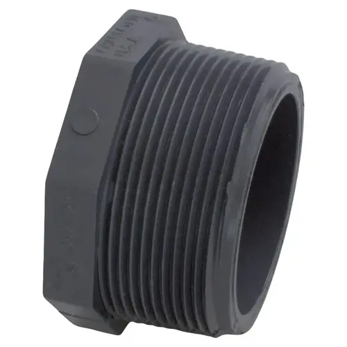 Threaded Plug Schedule 80 1-1/2" MPT T X 1-1/2" D MPT PVC