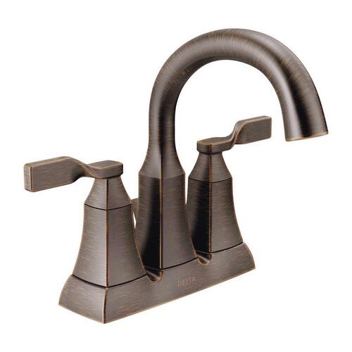 Delta 25766LF-RB Pop-up Bathroom Sink Faucet Bronze 4" Bronze