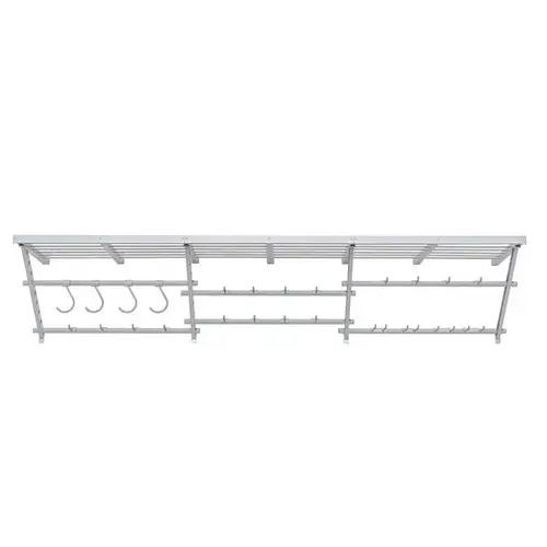 Ultimate Shelf and Track Storage System, 1500 lb Capacity, Steel, Gray, 20 in L, 96 in W, 20 in H