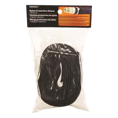 Hose Sleeve Nylon 1-1/8" D X 15 ft. L Black