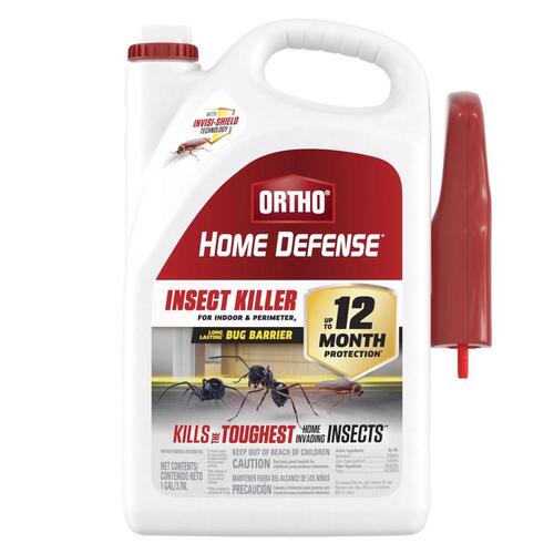 Home Defense Insect Killer, Liquid, Indoor, 1 gal Bottle Translucent