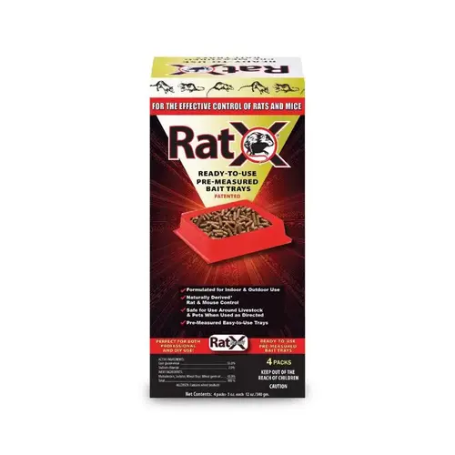 Disposable Rat & Mouse Pre-Measured Bait Tray (4-Pack)